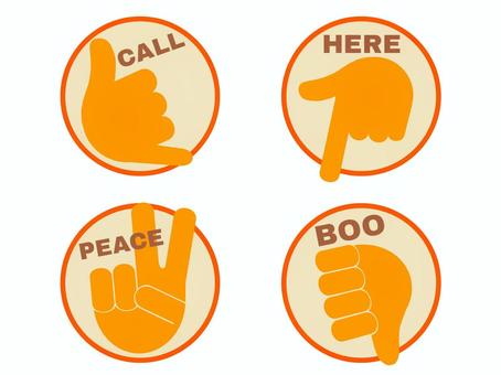 Hand sign icon set (phone), JPG and PNG Hand sign icon set (phone), , JPG and PNG