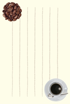 Coffee postcard vertical (vertical ruled line), JPG and PNG Coffee postcard vertical (vertical ruled line), , JPG and PNG