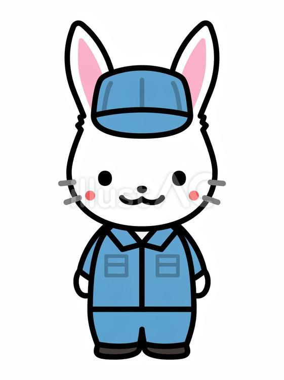 うさぎの作業員 うさぎ,ウサギ,兎のイラスト素材