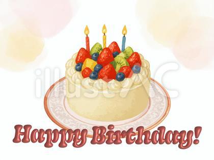 バルーン文字のバースデー誕生日イラスト2