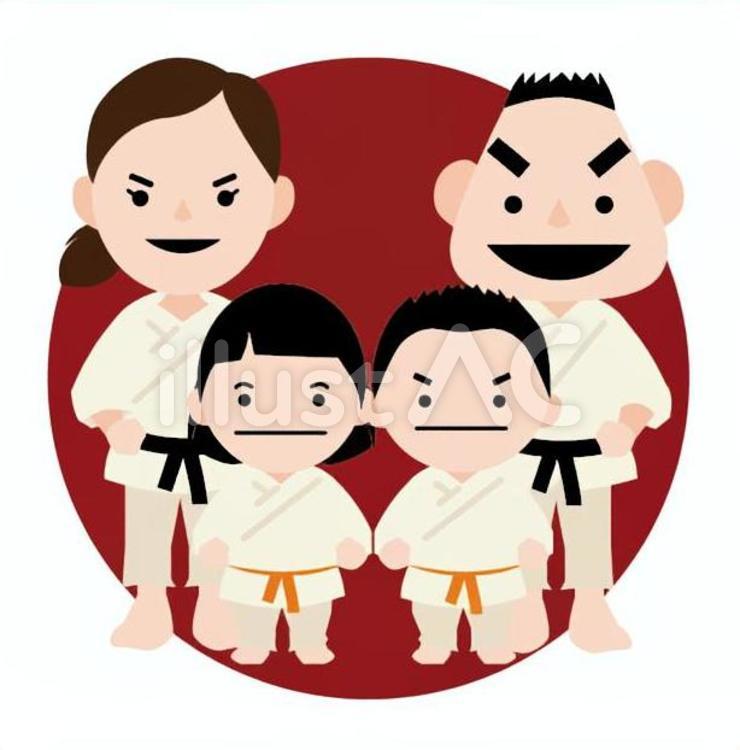 道着の家族 道着,家族,選手のイラスト素材