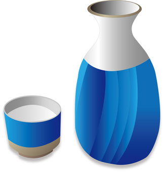 徳利とおちょこ 徳利とおちょこ 徳利,おちょこ,熱燗,日本酒,冬のイラスト素材