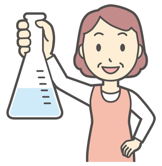  エプロンおばちゃん-217-バスト 実験,おばちゃん,エプロン,お母さん,ママ,中年,おばさん,主婦,人物,かわいいのイラスト素材