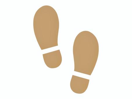 靴の足跡のシルエット 足跡,靴,アイコン,足型,靴底,シルエット,両足,マーク,人間,犯人のイラスト素材