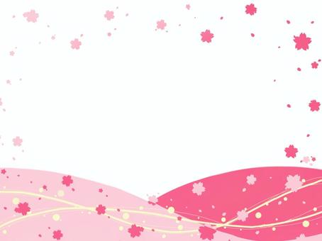 Illustration, spring, cherry blossoms, glitter, 