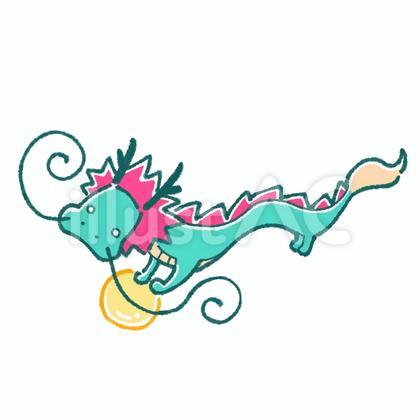 辰年 年賀状 パーツ ゆるい辰