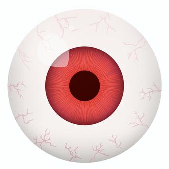 赤い虹彩の眼球イラスト 赤い虹彩の眼球イラスト 眼球,目玉,ハロウィン,虹彩,瞳,赤,レッド,色,カラー,恐いのイラスト素材