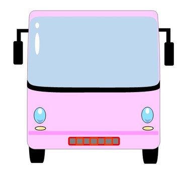 バス6 バス,観光バス,大型バス,正面,旅行,ツアー,リムジン,団体,貸切,高速のイラスト素材