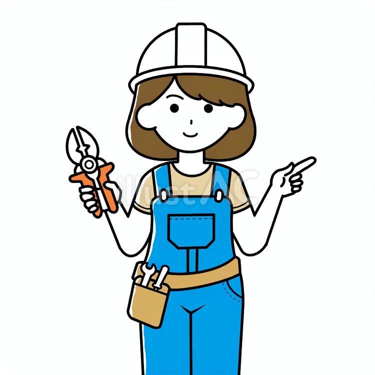 働く女の案内人６７ 働く女,女性,人物のイラスト素材