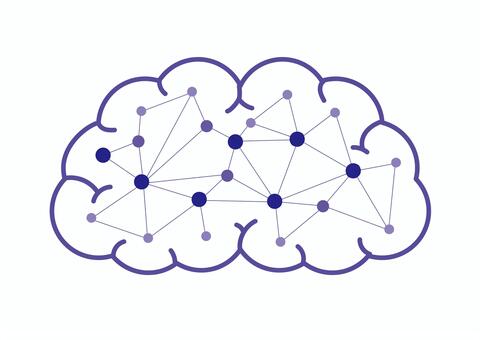 人工知能のイメージ ネットワーク,アイコン,通信,コミュニケーション,テクノロジー,科学,ベクトル,脳,インターネット,デザインのイラスト素材