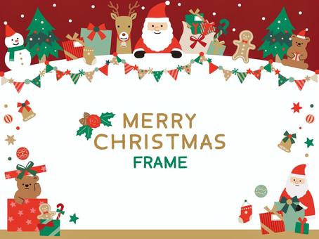 クリスマスのフレーム素材２
