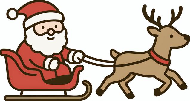 トナカイとサンタ