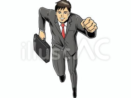 ダッシュする会社員