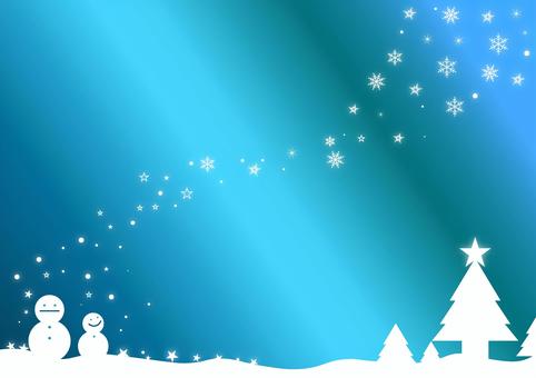 雪の夜　グラデーション背景