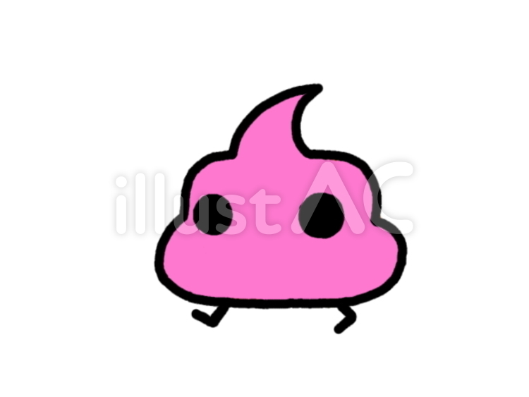 うんちくん　ピンク うんこ,ウンチ,うんちのイラスト素材