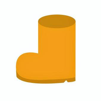 オレンジ色の長靴