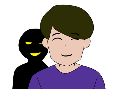 見た目に騙されない 男性,優しそう,裏の顔,裏表,騙される,見た目,ギャップ,男,男子,詐欺のイラスト素材