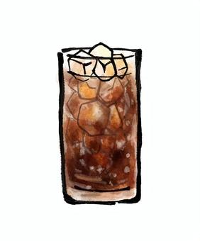 コーラ　ジュース　炭酸　 コーラ,ジュース,炭酸,グラス,ソフトドリンク,飲み放題のイラスト素材