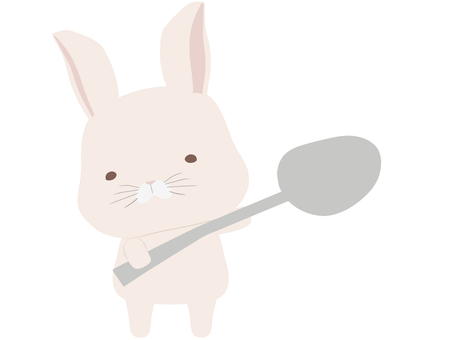 spoon_rabbit, , JPG, PNG and AI