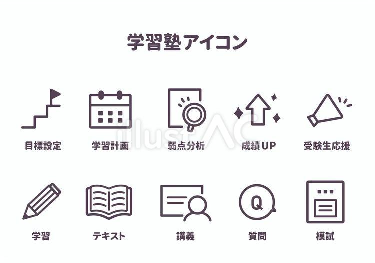 学習塾のアイコン 塾,学習塾,アイコンのイラスト素材
