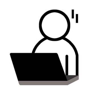 仕事（焦る、ショック） 人物,人,pc,パソコン,ノートpc,感情,ガーン,エフェクト,ショック,焦るのイラスト素材