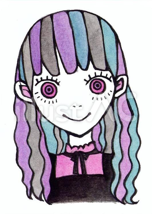 グレーちゃん アッシュ,カラーリング,ヘアカラーのイラスト素材
