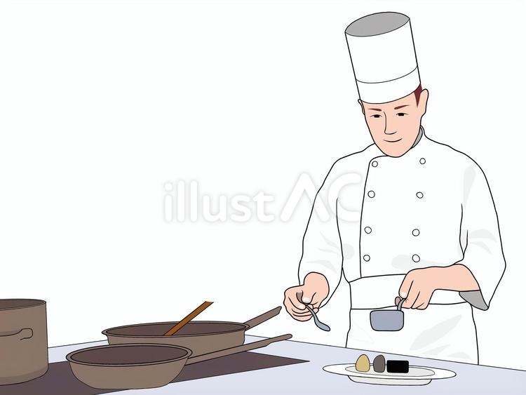 シェフ イタリアン,コックさん,シェフのイラスト素材