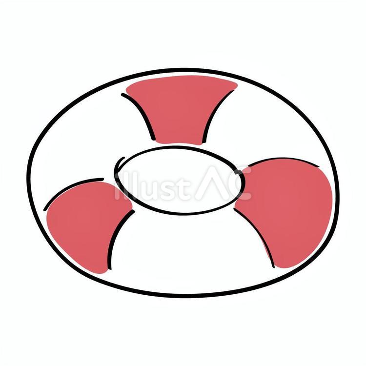 うきわ うきわ,夏,海のイラスト素材