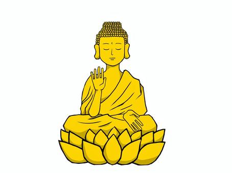 金色の仏様 人物,神,仏,宗教,有り難い,尊敬,祈る,信じる,守る,神社のイラスト素材