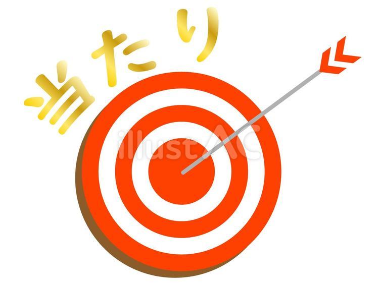 的あて（当たり）２ 的,弓道,射的のイラスト素材
