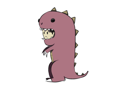 恐竜の着ぐるみを着た人 恐竜,着ぐるみ,マスコット,怪獣,ティラノのイラスト素材