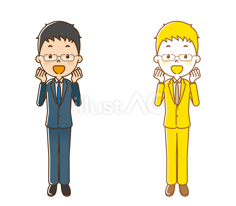 会社社員102 会社員,サラリーマン,ビジネスマンのイラスト素材