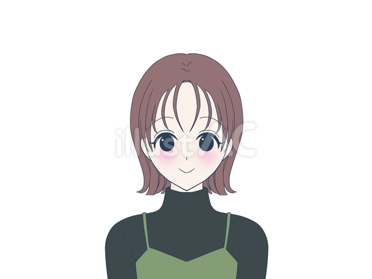 キャミワンピを着た女性表情差分（普通） 女性,人物,若いのイラスト素材