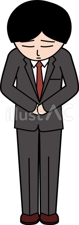 お辞儀 お辞儀,謝罪,クレームのイラスト素材