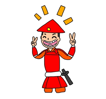 笑顔の戦国時代の足軽 足軽,侍,武士,鎧武者,戦士,兵士,日本,和風,歴史,日本史のイラスト素材