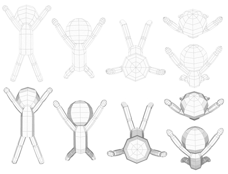 棒人間　ペパクラ風　両手足広げてジャンプ 達成感,解放感,成功,喜ぶ,ラッキー,幸福,ヤッター,両手上げ,ハッピー,楽しいのイラスト素材