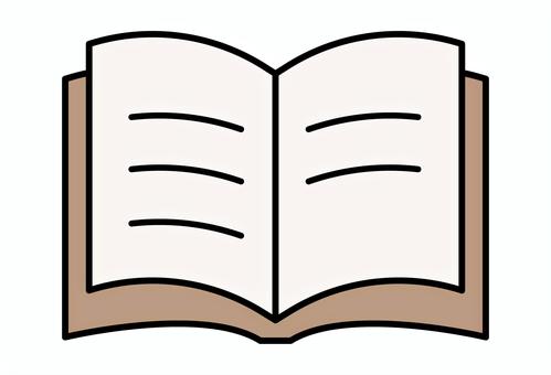 開かれた本のシンプルなイラスト 本,読書,学習,勉強,教育,資料,知識,教科書,ノート,文学のイラスト素材
