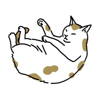 一隻貓睡著的虎斑貓的全身插圖, JPG, PNG 和 EPS 一隻貓睡著的虎斑貓的全身插圖, , JPG, PNG 和 EPS