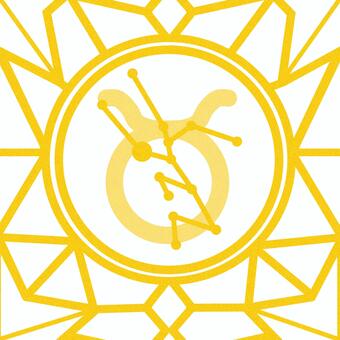 シームレスなモザイク　牡牛座の線画　ｐ 牡牛座,おうし座,星座,星,占い,運勢,ホロスコープ,占星術,12星座,宇宙のイラスト素材