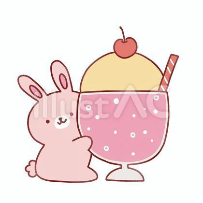 うさぎとクリームソーダ