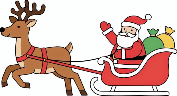 トナカイとサンタ