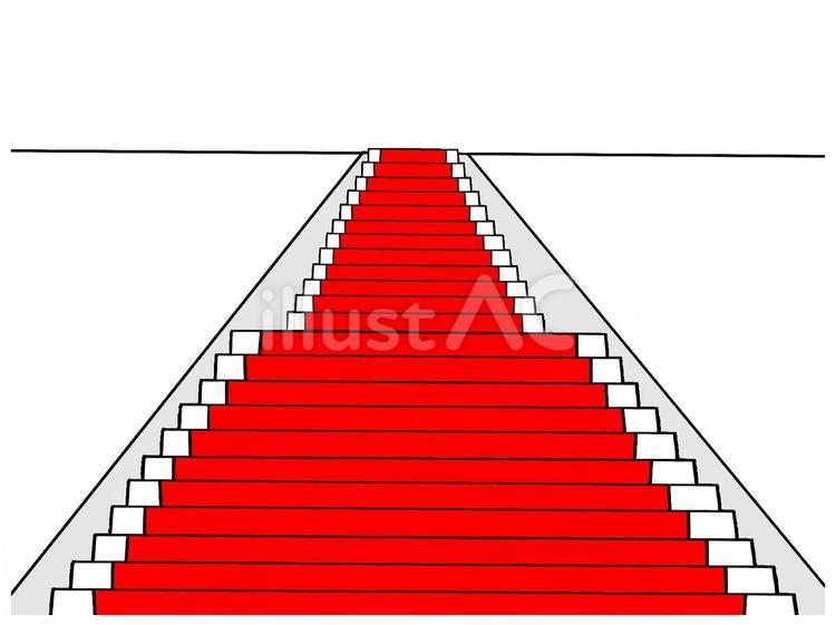 赤絨毯の階段 階段,赤絨毯,段差のイラスト素材