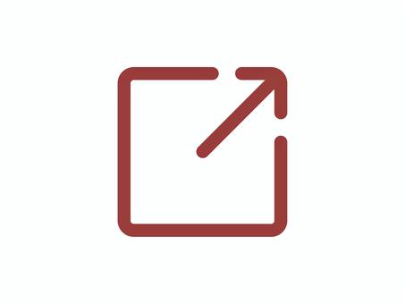 シンプルな外部リンクのアイコン02 外部リンク,リンク,インターネット,アイコン,マーク,シンプルのイラスト素材