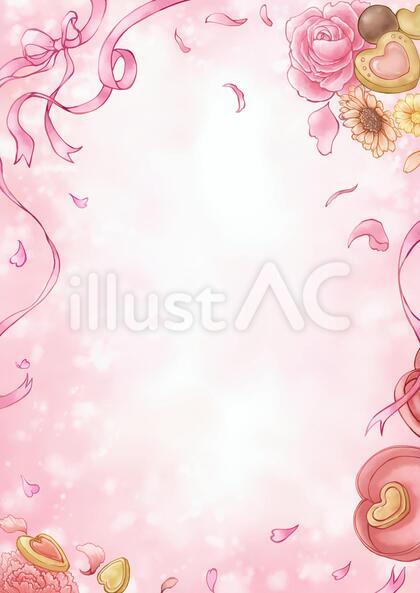 バレンタイン 背景イラスト 02