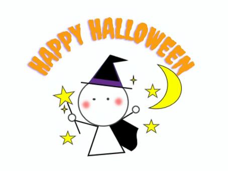 ハロウイン_魔女（文字あり）④ 棒人間,ハロウイン,魔女,魔法使い,魔法,可愛い,ポップ,イベント,秋,10月のイラスト素材