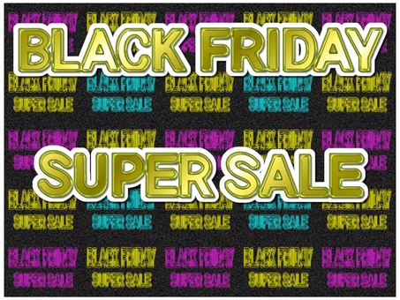 BLACK FRIDAY　金色文字