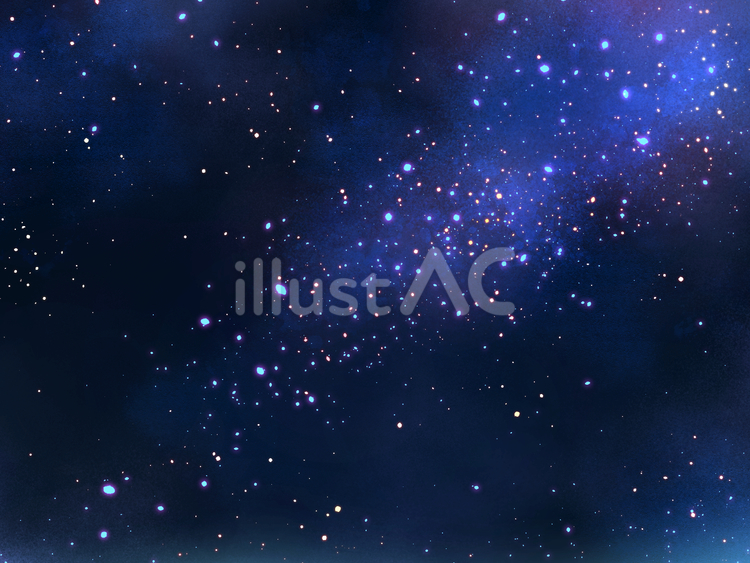 光の粒・夜空のひととき【3】星の旋律 夏,星,青のイラスト素材