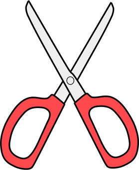 赤いハサミ はさみ,ハサミ,文具,イラスト,文房具のイラスト素材