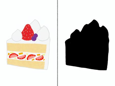 シルエットクイズ〜ケーキ〜 シルエット,シルエットクイズ,ケーキ,保育素材,保育教材,保育園,幼稚園,福祉施設,アニマル,ゆるカワのイラスト素材