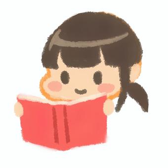 読書 読書,外出自粛,本,女の子,家,室内,かわいい,きれい,ほのぼの,ほんわかのイラスト素材